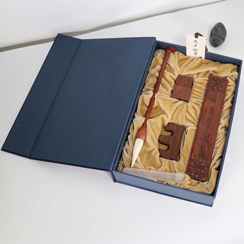 中国风特色书法用品文创时尚简约商务送礼红木文房四宝实木套装