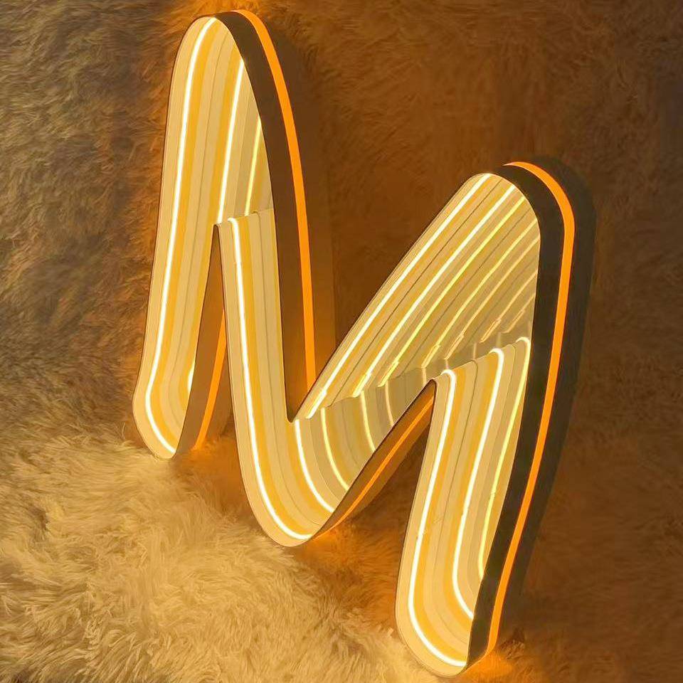 广告光发光565字识千层镜工LED灯带发光标发艺
