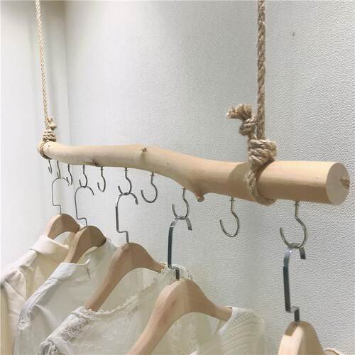 树枝衣架吊架服装店展示架上墙服装吊环钢丝吊挂吊顶衣服架货架