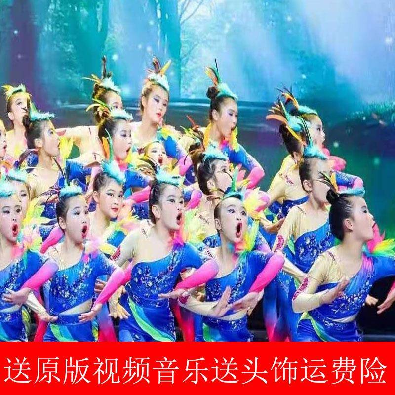 六一儿童演出服小鸟舞蹈服桃李杯小荷风采幼儿舞蹈荫中鸟语演出服