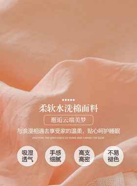 2025新单款水洗棉床HQQ-HEX2裙三件套单罩件床否全纯棉棉床带裙边