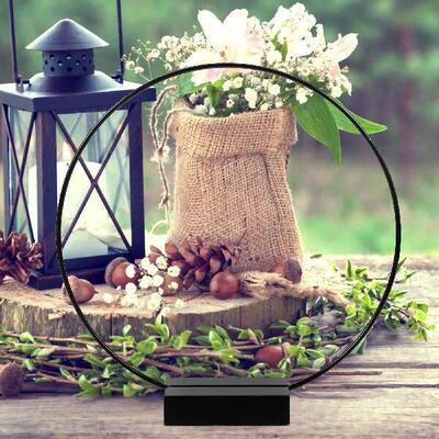 Wreath Circle Centerpieces for Tables Iron Wire Decorative