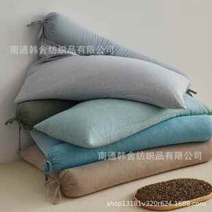 新款 直销荞麦枕头护颈椎全棉荞麦牵引组合枕深睡成人家用枕芯反牵