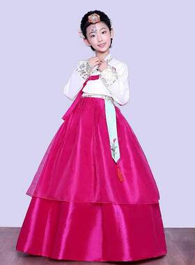 延吉朝鲜族演出服装韩国小孩传统古装改良儿童女童韩服女宝宝童装