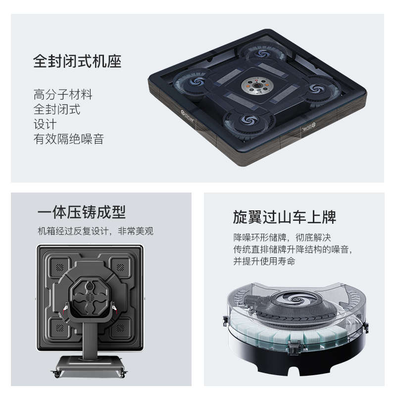 四方城第三代麻将机全自动家用低音餐桌两用折叠电动麻将桌T2