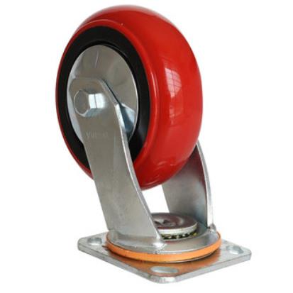 BY010 重型6寸万向轮 聚氨酯静音轮 工业轮设备万向轮 耐磨微静音