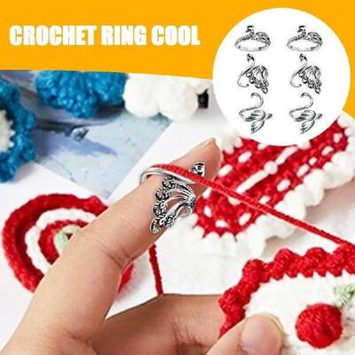 Crochet Yarn Tension Ring 6 Pcs Peacocks Shape Crochet Ring