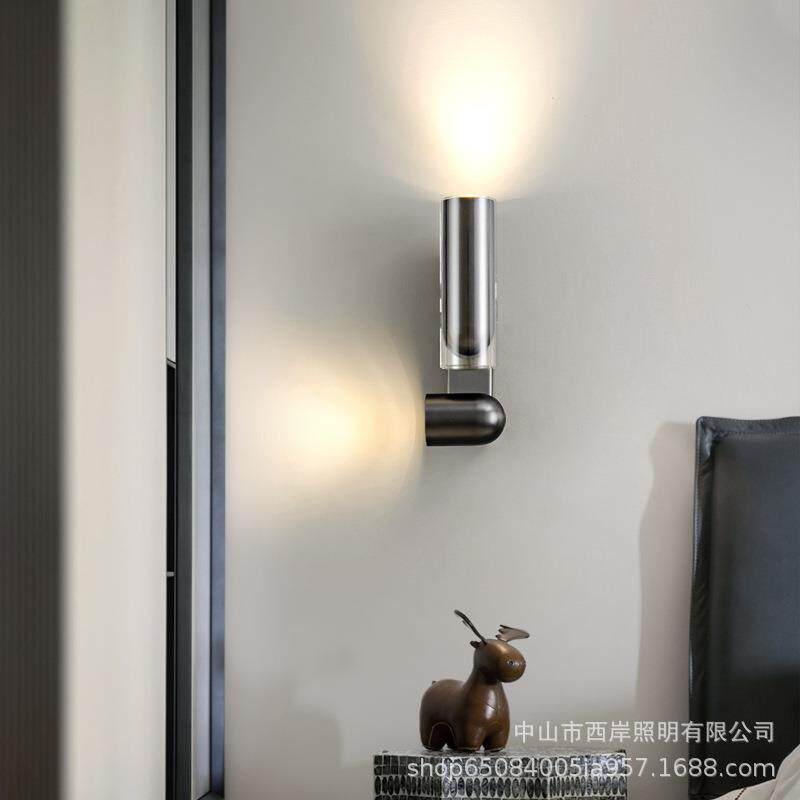 外贸轻奢床头阅读壁灯简约现代可调节卧室书房极简客厅背景墙壁灯