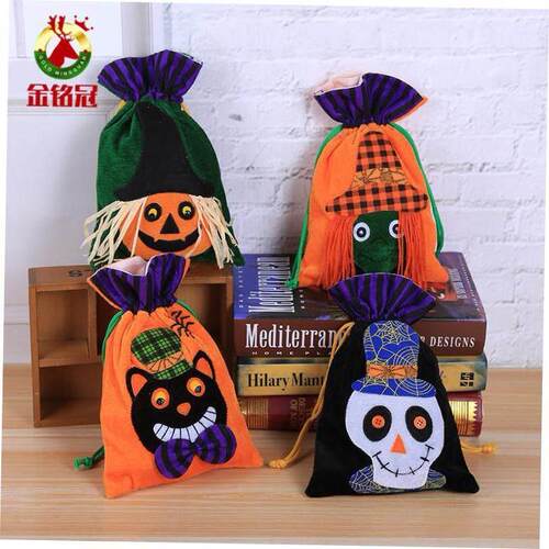 Halloween candy velvet gift bag carrying pumpkin bag party