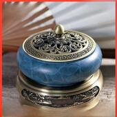 香炉黄铜家用彩铜宣德炉室内沉香熏香炉檀香炉盘香创意摆件香薰炉