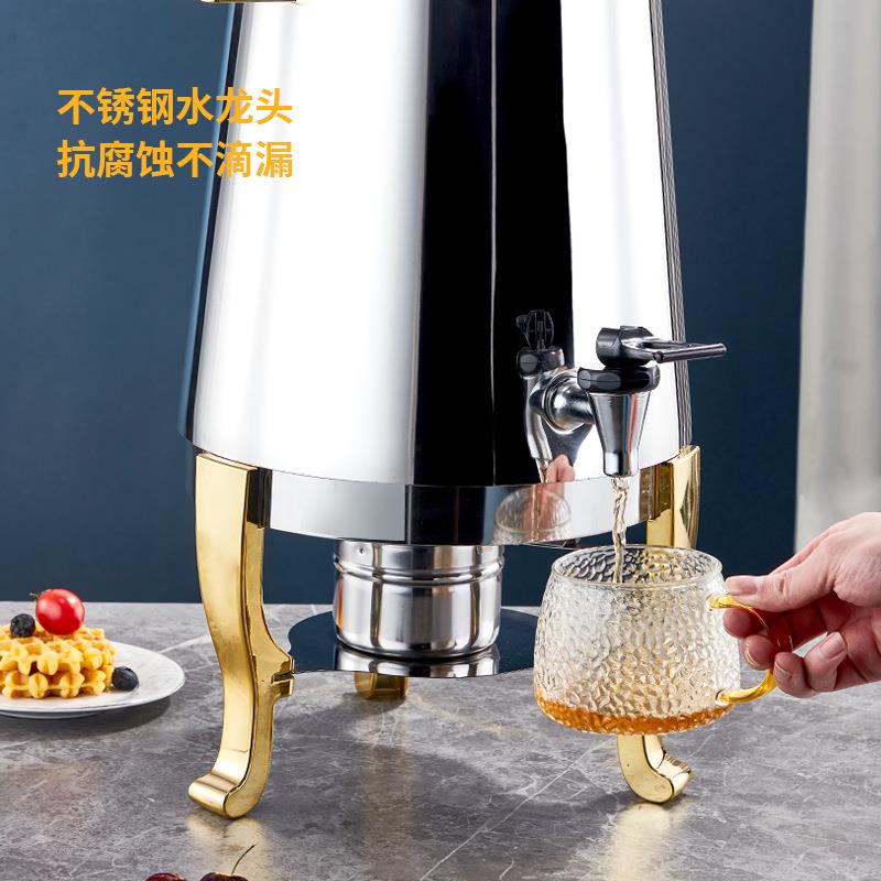 不锈钢咖啡鼎商用果汁鼎透明饮料机自助餐电加热保温牛奶鼎豆浆桶