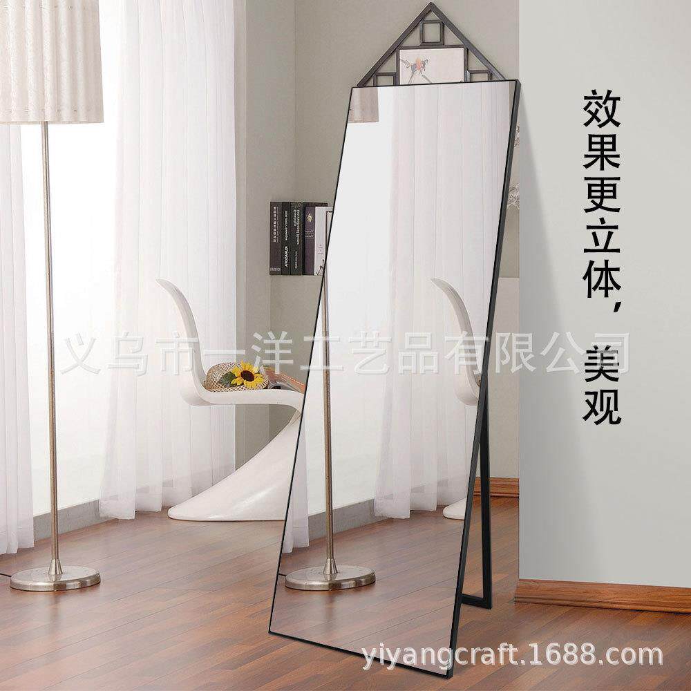 欧式木镜质身镜子UNV装店大试衣镜女卧服室宿舍壁挂落地全家用穿