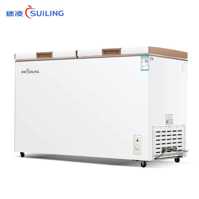 穗凌冰柜双温双门家用商用大容量卧式顶开门保鲜冷藏冷冻冰箱雪柜