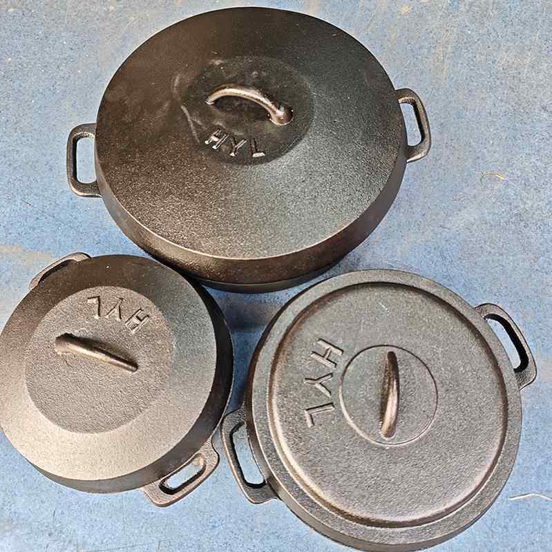 青海甘肃加厚纯手工铸铁焜锅烙饼馍馍锅平底老式烧壳子火灰堆烤馍