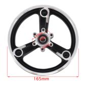 电58772滑板车件合金前动轮10寸分体轮毂铝带碟刹轮辋配配送螺丝