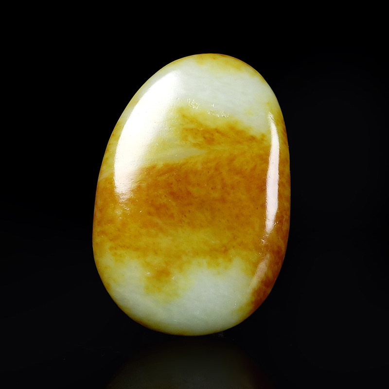 收藏级新疆和田玉玛丽艳黄皮原石肉质细腻油润石来运转30.57克