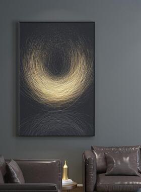 光影 现代轻奢客厅装饰画抽象线条大气沙发背景挂画大尺寸落地画