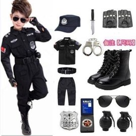 儿童特种兵玩具套装男童军装仿真户外cs特警衣服短袖小警察装备