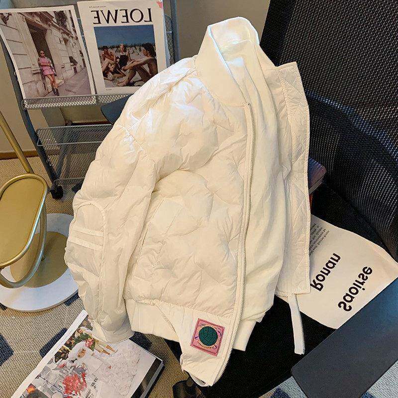 韩国小香风短款面包服外套女秋冬季新款bf炸街别致羽绒棉衣棉服潮