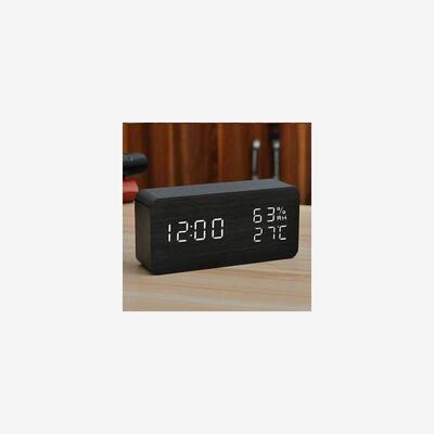 Alarm clock bedside luminous electronic clock LED wooden闹钟