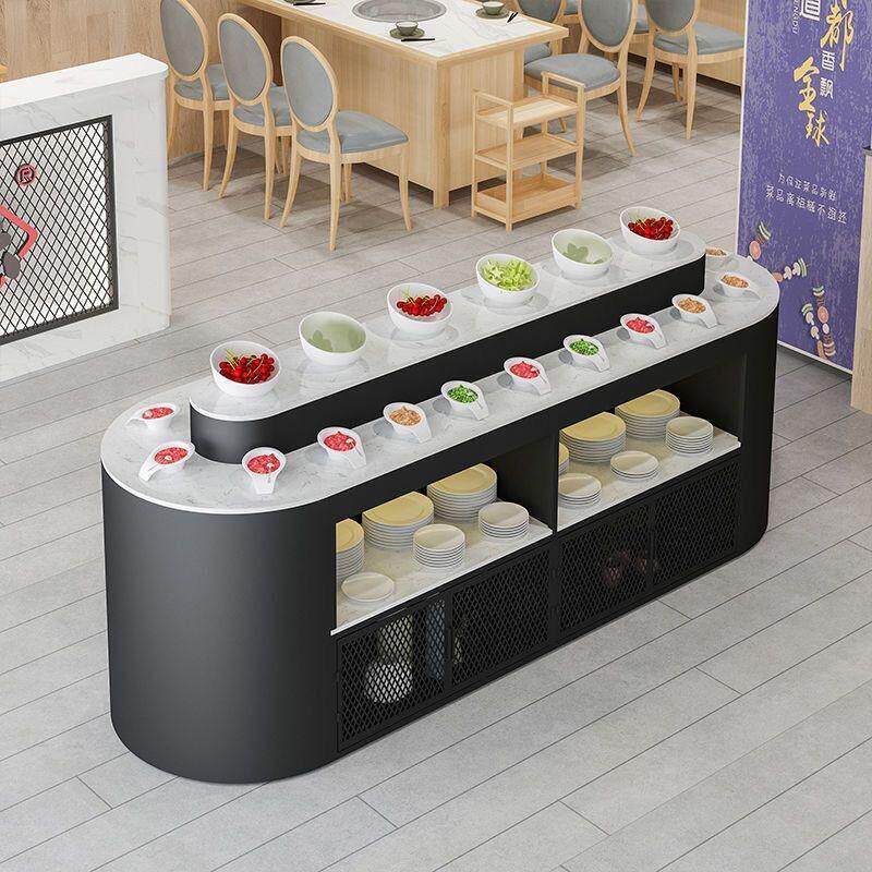 自助调料台火锅店大理石餐边备餐柜佐蘸料台饭厅烤肉店小料台商用