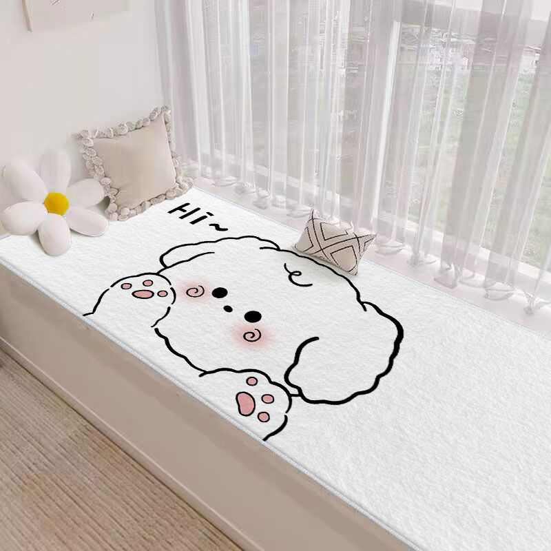 仿羊绒飘窗垫窗台垫四季通用ins风阳台垫子飘窗台装饰加厚坐垫毯