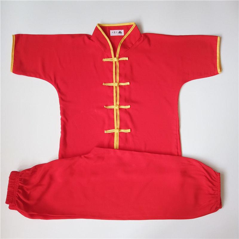 高档型成人及新儿童棉丝武装术服表演服装练男女长袖、短袖习表演