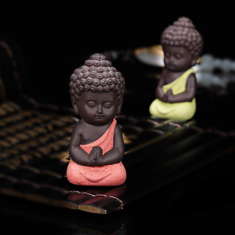 xyt宇轩 紫砂茶宠小和尚迷你可爱茶宠陶瓷小多肉盆摆件家居摆