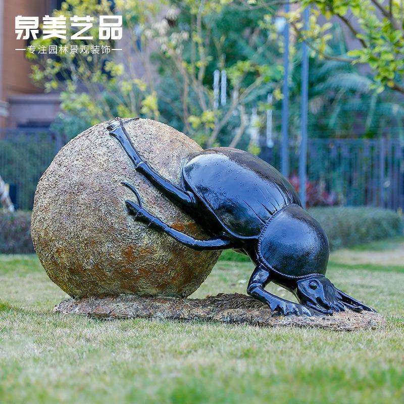 户外园林景观动物装饰玻璃钢仿真昆虫青蛙蛇蝎子蜜蜂螳螂雕塑摆件