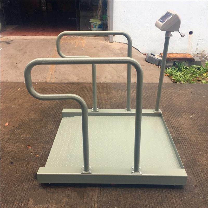 200kg体检体重秤 残疾人手推轮椅电子秤 150kg带扶手地磅