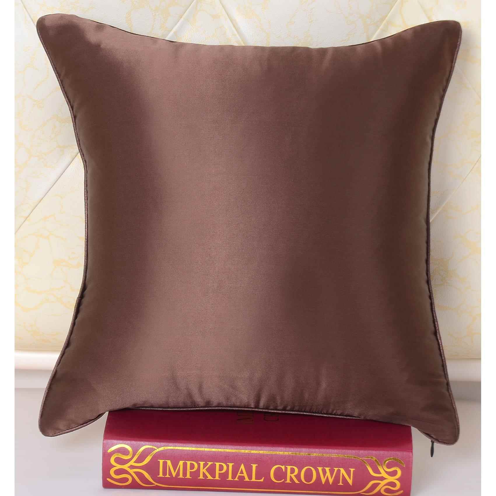 正品双枕面30姆重磅真丝靠套桑蚕枕丝抱枕套居家靠垫套丝米绸套不