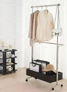 高档不锈挂衣钢衣动帽架落地可收纳移家用卧室架挂衣CIS架服装展