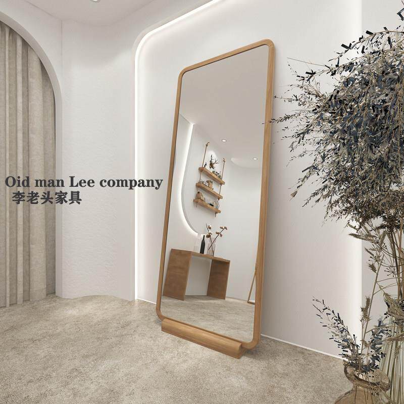 全身全身镜家用立体落地镜网红显瘦美颜原木全身镜服装店大镜子