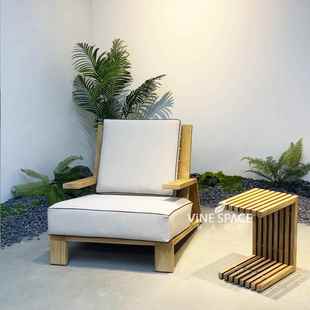 民户沙柚木发露天防水防外晒庭院别墅花园宿VTG设计师售楼部室外