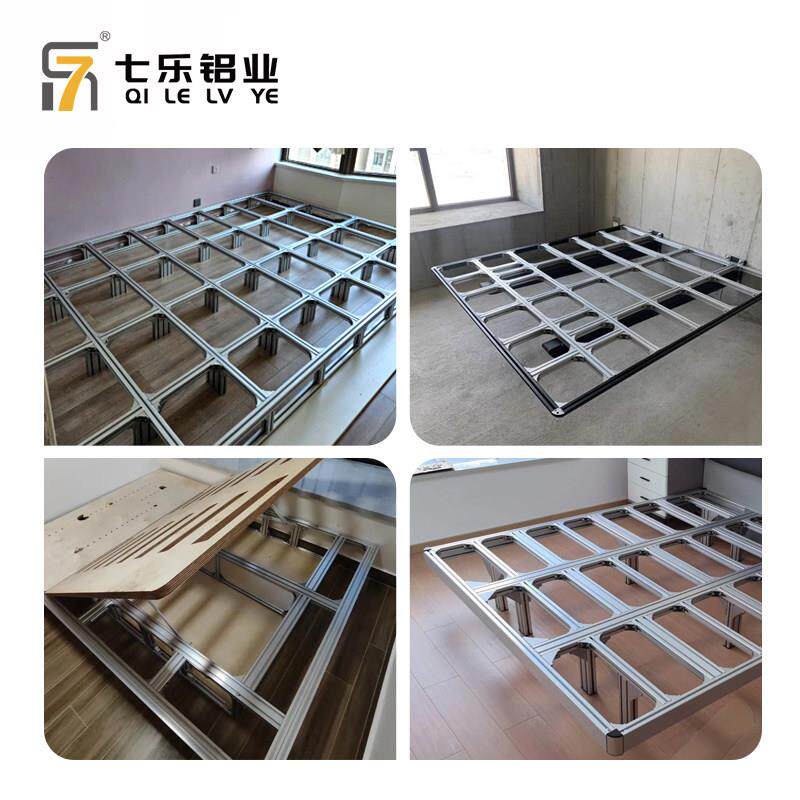 环保铝型材悬浮床架 工业风1.8米双人可定制床架