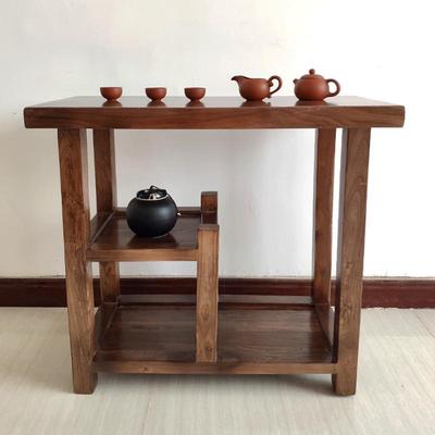 老榆木实木茶水柜客厅边几家用茶桌功夫茶水台整装小茶桌烧水柜