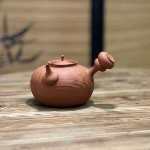 潮州超薄朱泥砂銚复古工夫茶烧水壶红泥壶手工煮水壶炭炉煮茶套装