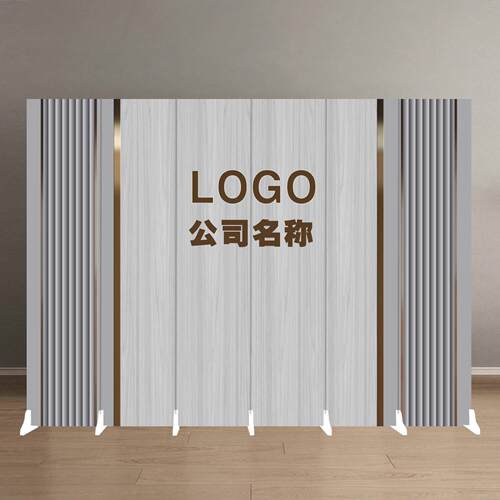 屏风隔断办公室现代简约可定做公司名称logo折叠移动遮挡进门玄关