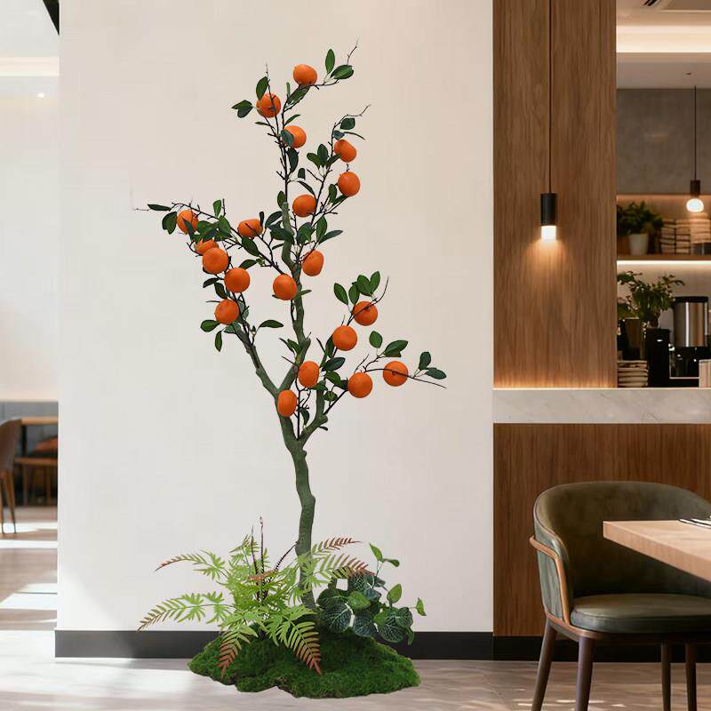 仿真绿色植物招财橘子树室内仿生植物客厅装饰摆件大型落地假盆栽