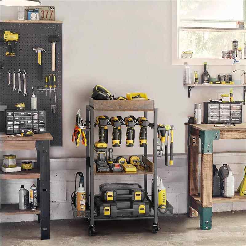 带子架的花园工具收纳电动工具纳盒工具支架整轮理储L12物架收置