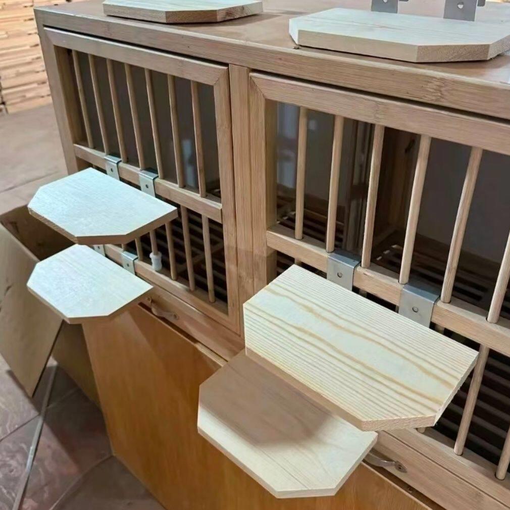 赛鸽巢箱松木挂钩鸽子栖息站台信鸽专用实木鸽具用品用具休息栖架