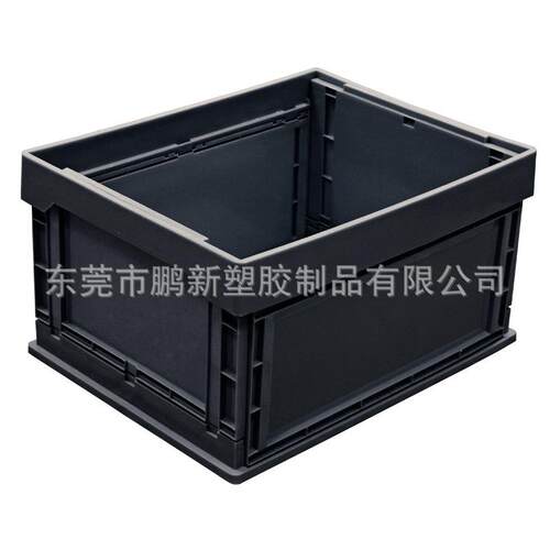 可丝印防静电折叠周转箱黑色方形大号电子框9-10塑料中转箱