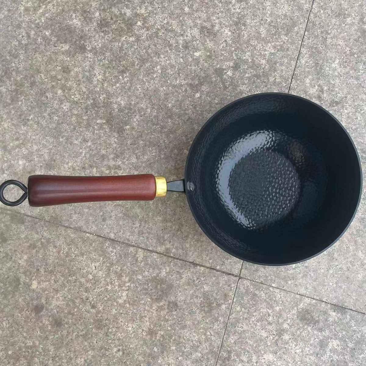 章丘小奶锅家用迷你炒锅小铁锅加深加厚手工无涂层不粘锅炉灶通用