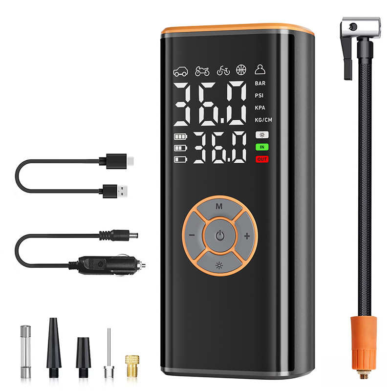 无线车载数显充气泵便携式充气宝汽车用打气泵电动轿车轮胎打气筒