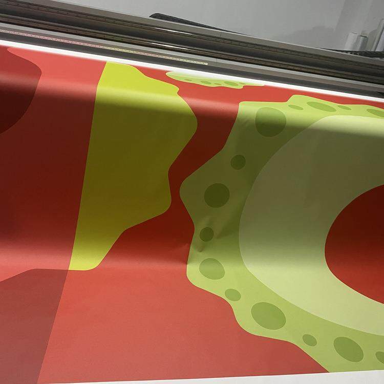 油画布uv打印 企业文化背景墙印刷 展厅背景墙布油画布喷绘