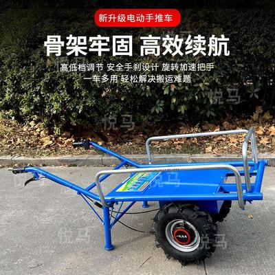 农用鸡公车爬坡手推小型电动果园运输独轮两轮爬山虎双轮小推车