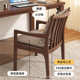 实木餐椅西雅图椅家用餐厅北欧白蜡木电脑椅书椅带扶手民宿巴顿椅