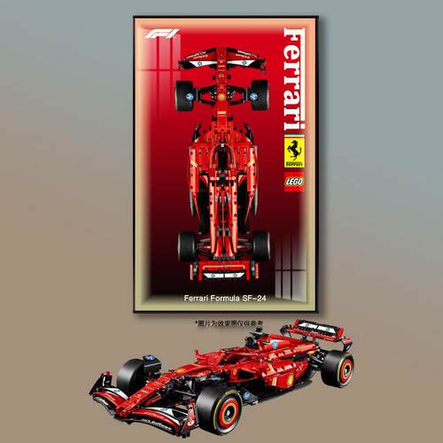 适用于乐高42206红牛RB20法拉利42207F1积木上墙相框背景展示板