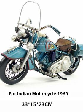手工覆古摩托车装饰品锻铁工艺品装饰品印度摩托车模型生日礼物
