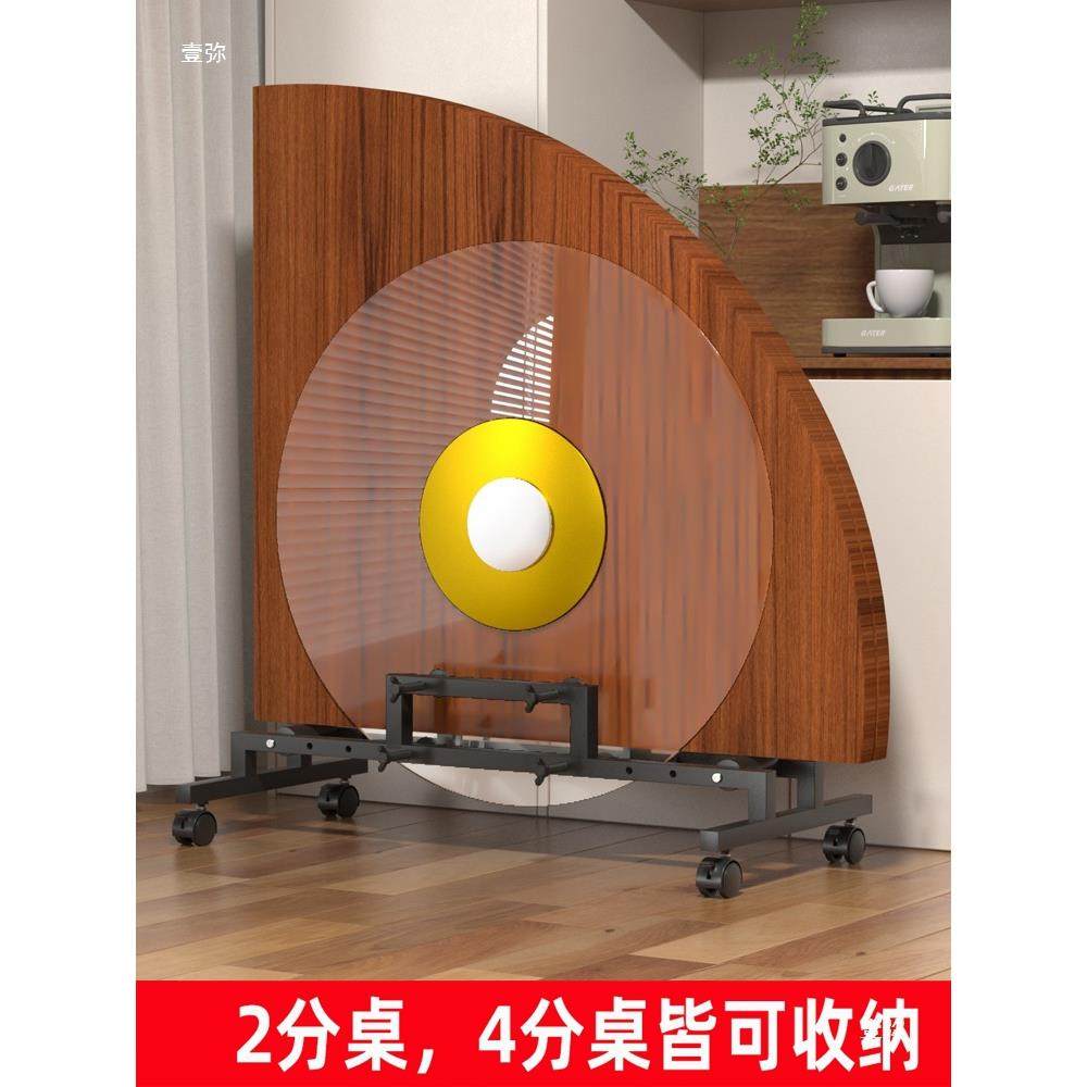 AXZ餐桌转落璃地圆形玻桌面展示架底餐座支架圆桌旋盘双层桌收纳